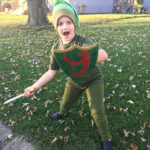 Thomas with sword and shield